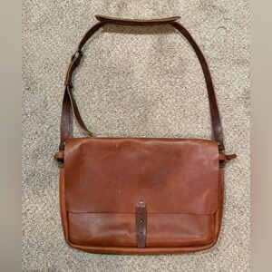 Tan Leather Messenger Bag by Whipping + Post